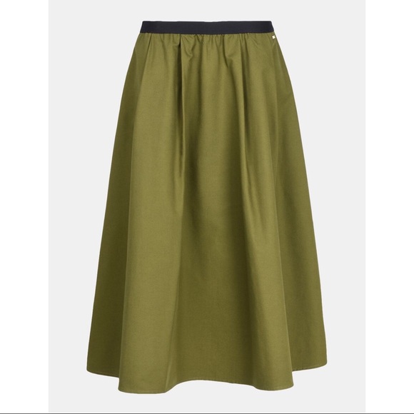 Armani Exchange Green Cotton Midi Length Skirt - Picture 4 of 12